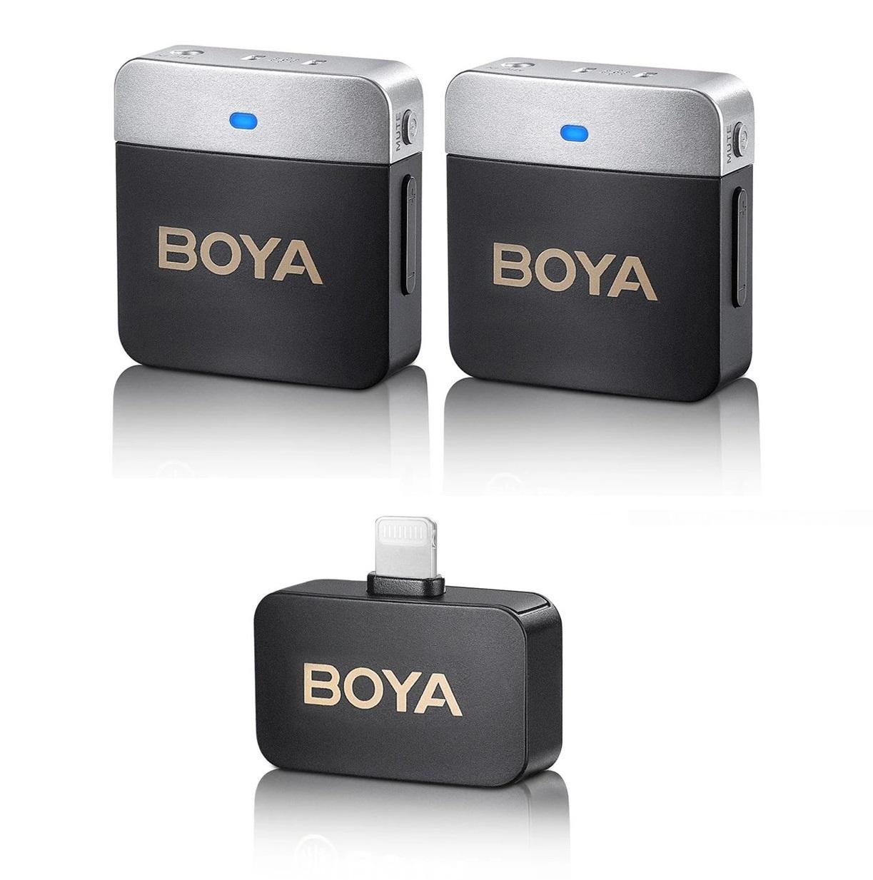 Микрофон петличный Boya BY-M1V6 для iPhone Lighning профессиональный беспроводной (50020)