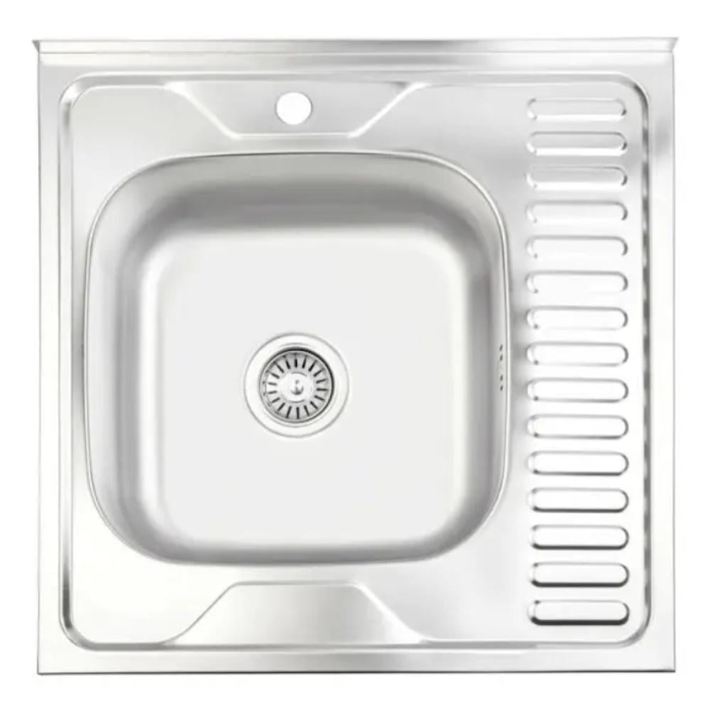 Мойка для кухни с сифоном Wezer W6060L(06) Satin 600x600x160 мм (SQ-1039012)