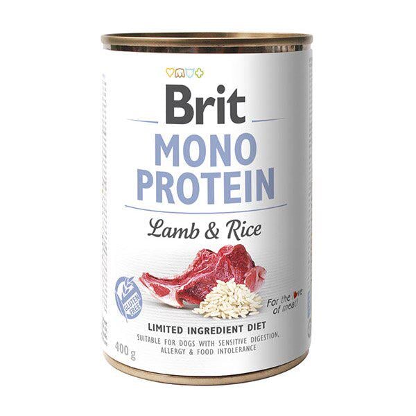 Корм влажный для собак Brit Mono Protein Lamb&Rice 400 г (9728)