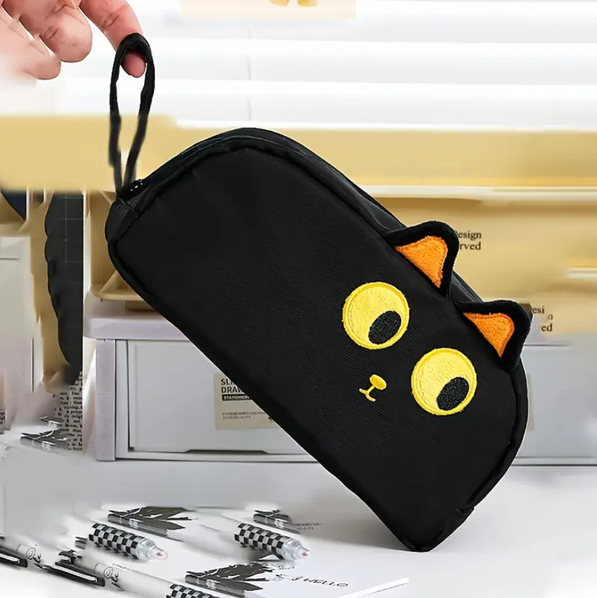ᐉ Пенал школьный Косметичка в виде Котика Черный (ЧПТ2) • Купить