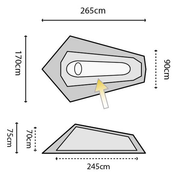Намет Highlander Blackthorn 1 Hunter Green (1073-925509) - фото 2 Намет Highlander Blackthorn 1 Hunter Green (1073-925509) - фото 2