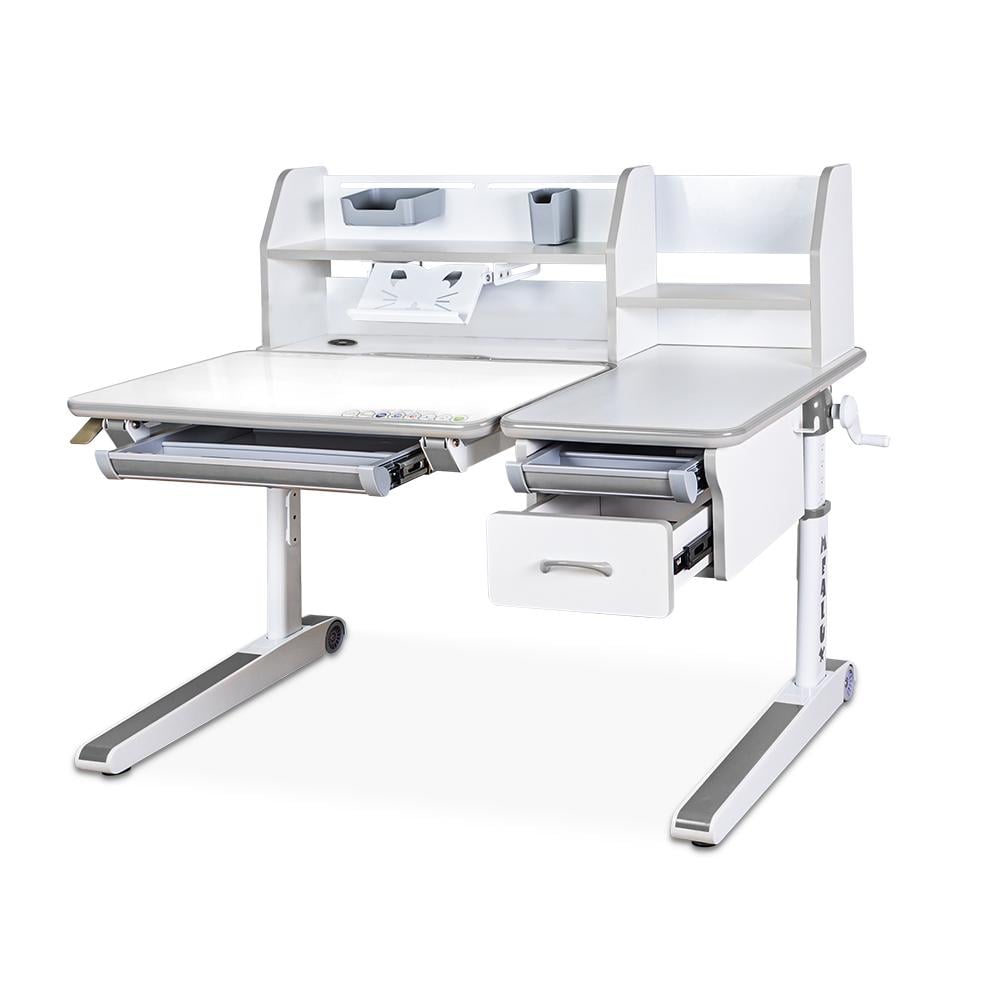 Парта трансформер школьная эргономичная Mealux Sherwood Energy Белый/Серый (BD-830 W/G Energy)