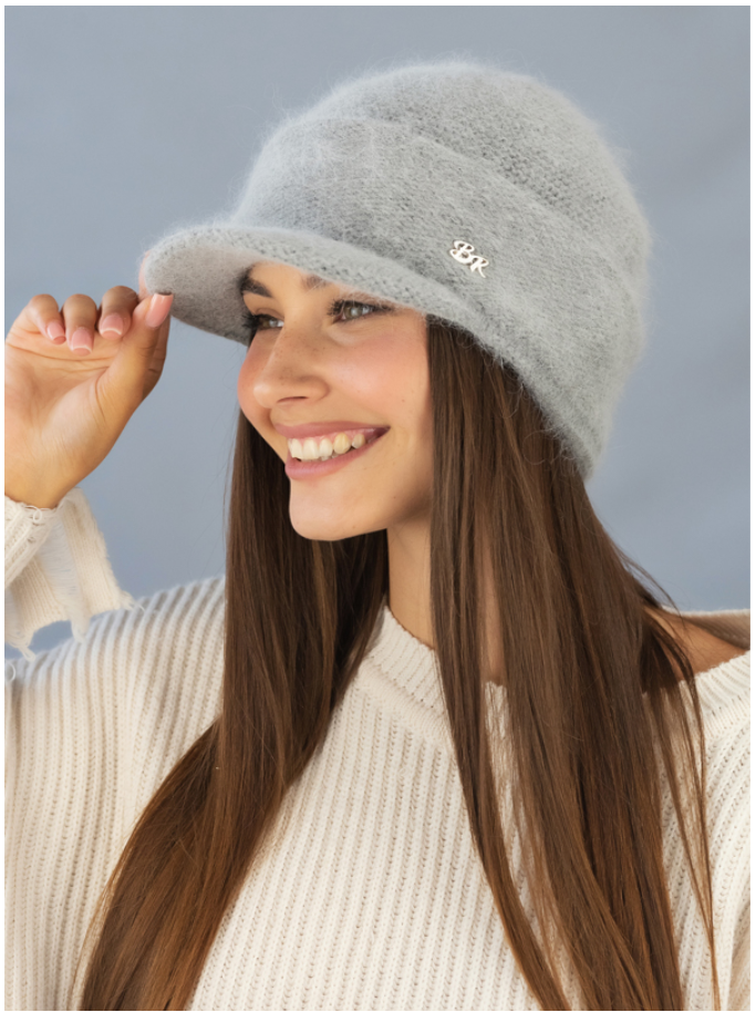 Кепка женская теплая Braxton Жокейка Серый (861W)