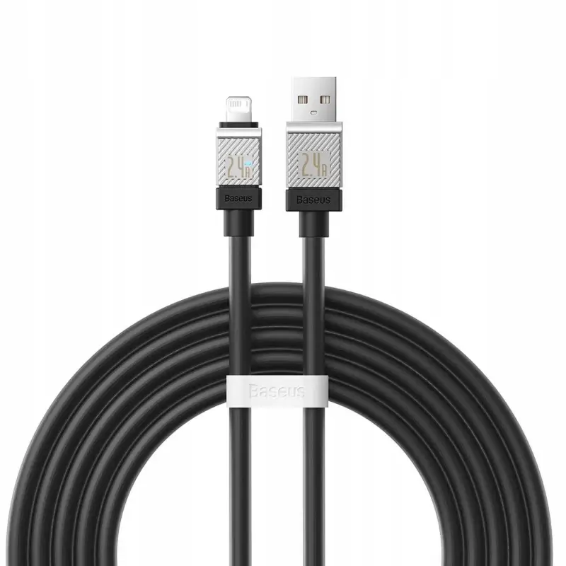 Кабель BASEUS CoolPlay Series Fast Charging Cable USB to Lightning CAKW000501 2,4A 2 м Black