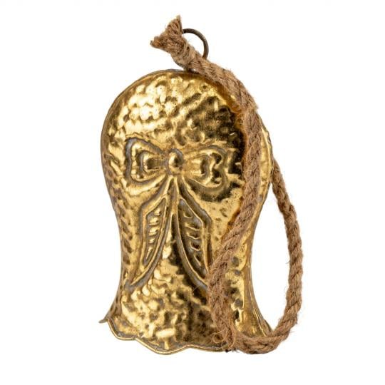 Игрушка на елку металлический колокольчик 23х16 см Золотой (150-81-6033-005)