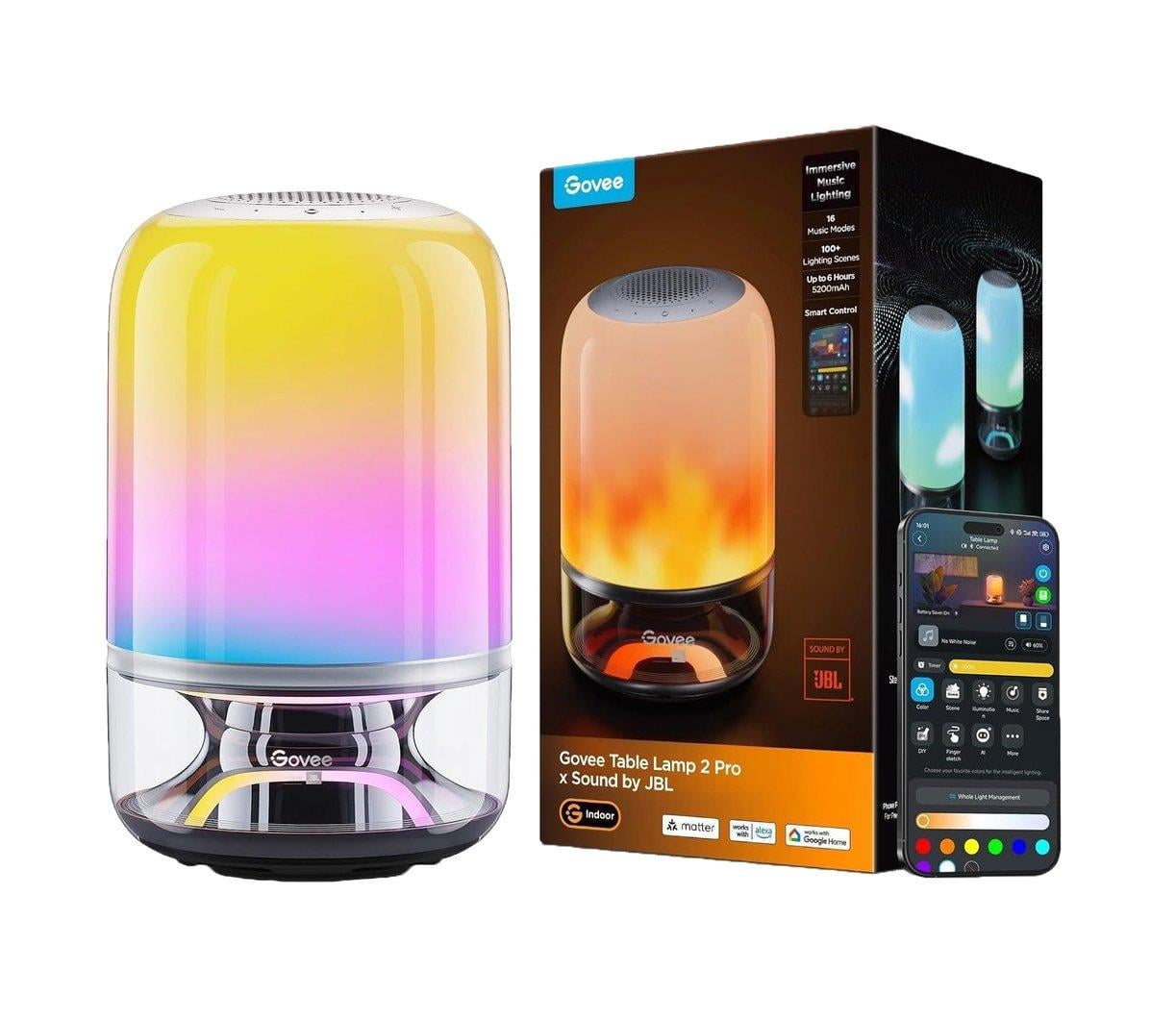 Смарт-светильник Govee Table Lamp 2 Pro H6020 со встроенной JBL колонкой/Matter/Bluetooth/WiFi