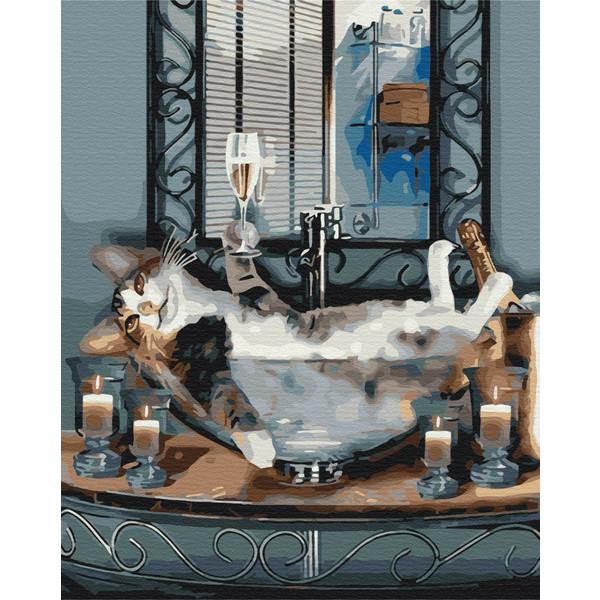 Картина по номерам Brushme Игристый котик 40х50 см (BS28720)