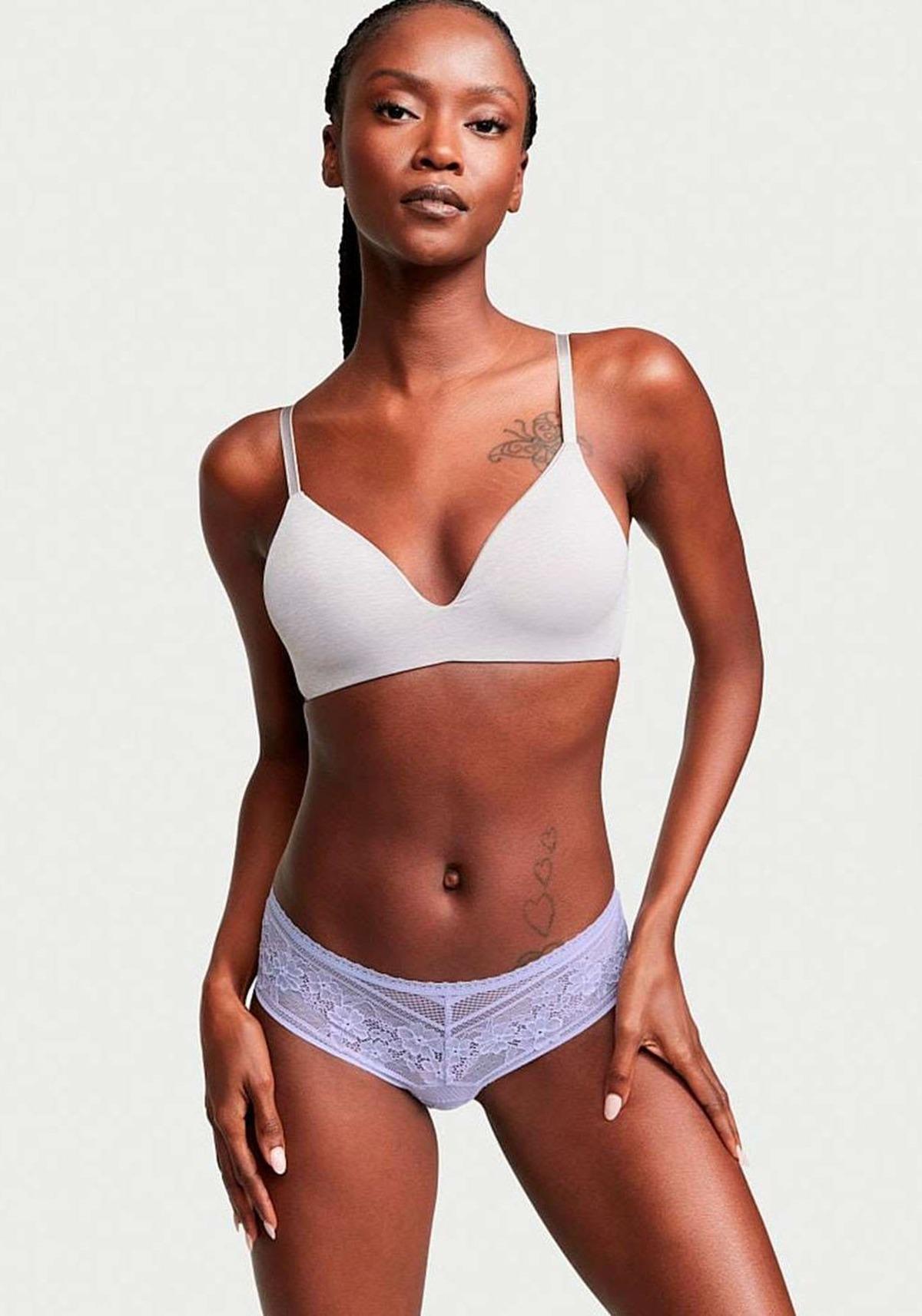 Трусики кружевные Victoria's Secret M Фиолетовый (26511373)