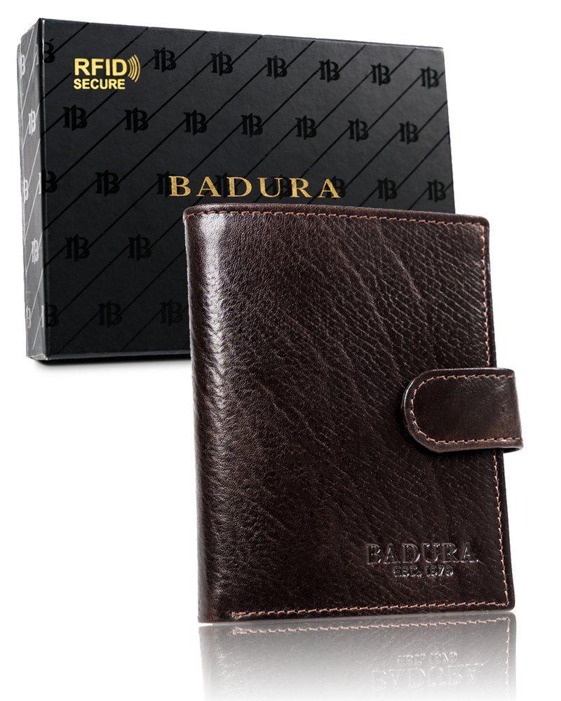Кошелек мужской кожаный Badura B-N4L-MIL MARRONE