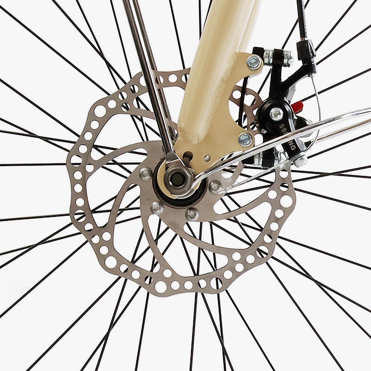 Велосипед городской Corso Liberty с корзиной и багажником рама 20"/28" Бежевый - фото 6 Велосипед городской Corso Liberty с корзиной и багажником рама 20"/28" Бежевый - фото 6