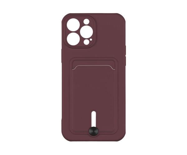 Чехол накладка TPU Colorfull Pocket Card для Apple iPhone 14 Pro Max 42.Maroon