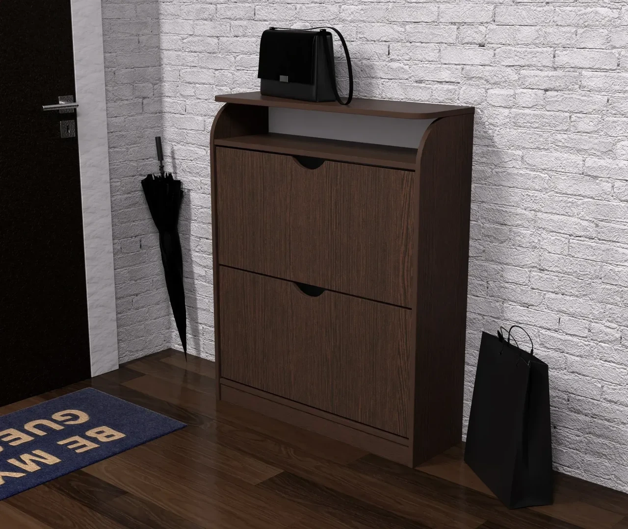 Тумба для обуви Kontinent No1 80х25х100 см Венге Магия (53383090) - фото 2 Тумба для обуви Kontinent No1 80х25х100 см Венге Магия (53383090) - фото 2