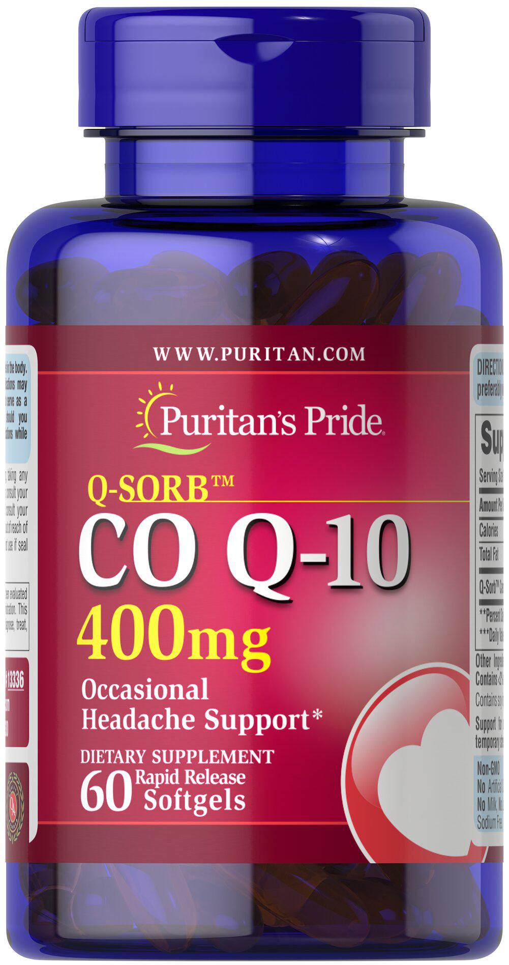 Коэнзим Q10 Puritan's Pride CO Q10 400 mg 60 Softgels