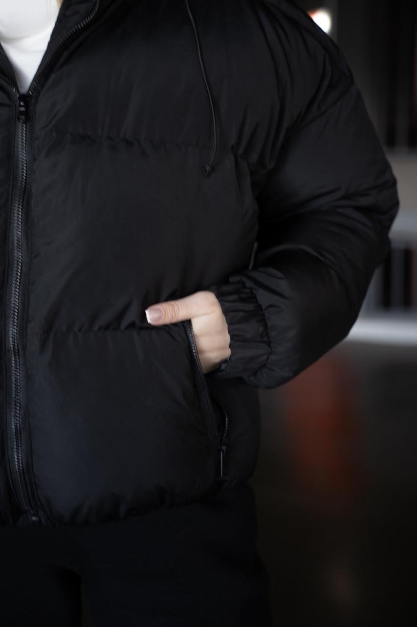 Пуховик жіночий демісезонний Чорний - фото 2 Пуховик жіночий демісезонний Чорний - фото 2