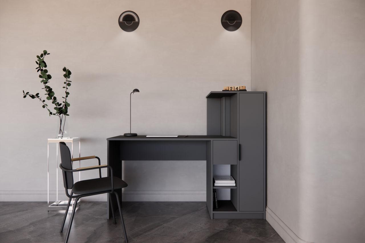 Письменный стол со шкафом и скрытым хранением (RT1460DGDG)