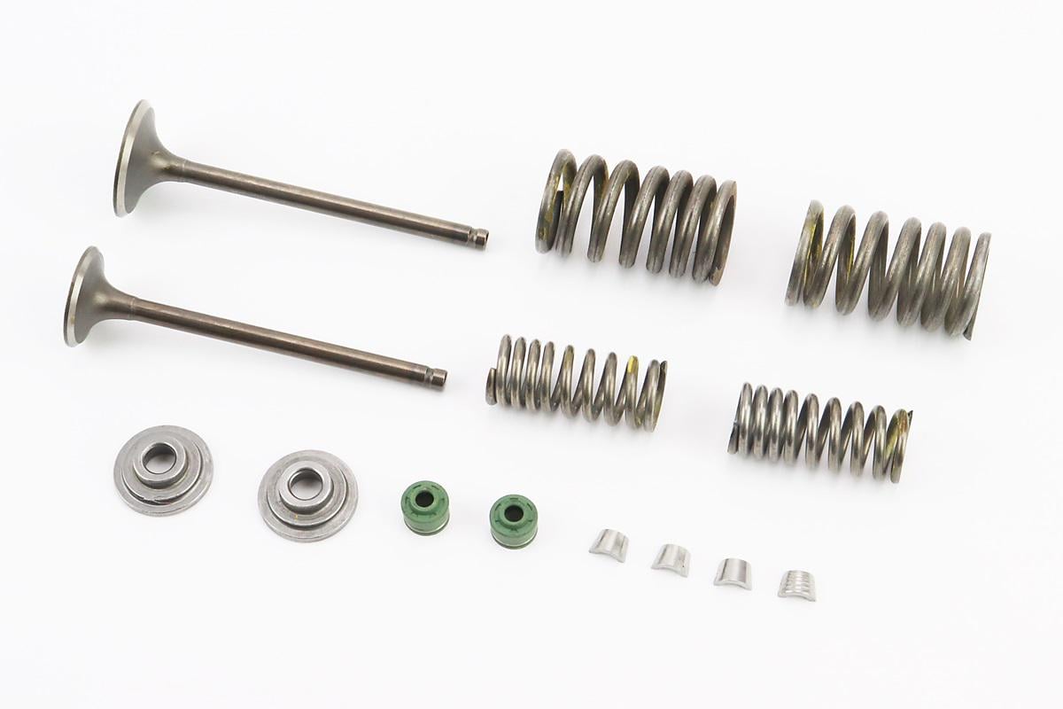 Ремкомплект клапанов к мотоциклу Viper-125-150J к двигателям CB-125cc 90,5х30 мм впускной 90х25 мм комплект пружины сухари сальники клапаны (321141)