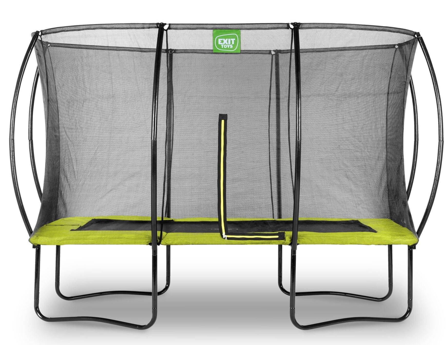 Батут Exit Toys Silhouette с защитной сеткой прямоугольный 244x366 см Зеленый (1068764310) - фото 3