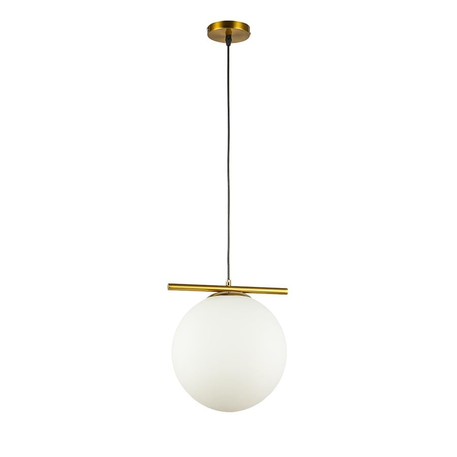 Світильник підвісний куля Levistella 7841023-1 250mm GAB/WH плафон білий Бронза