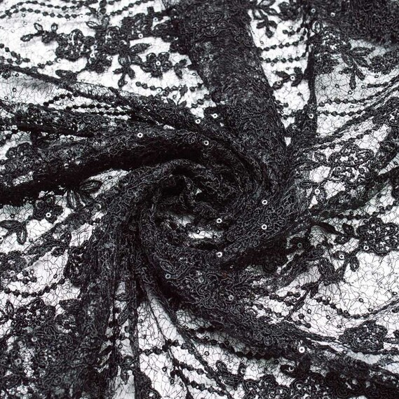 Ткань гипюр IDEIA Премьера 1,3 м Черный (2200004070780)