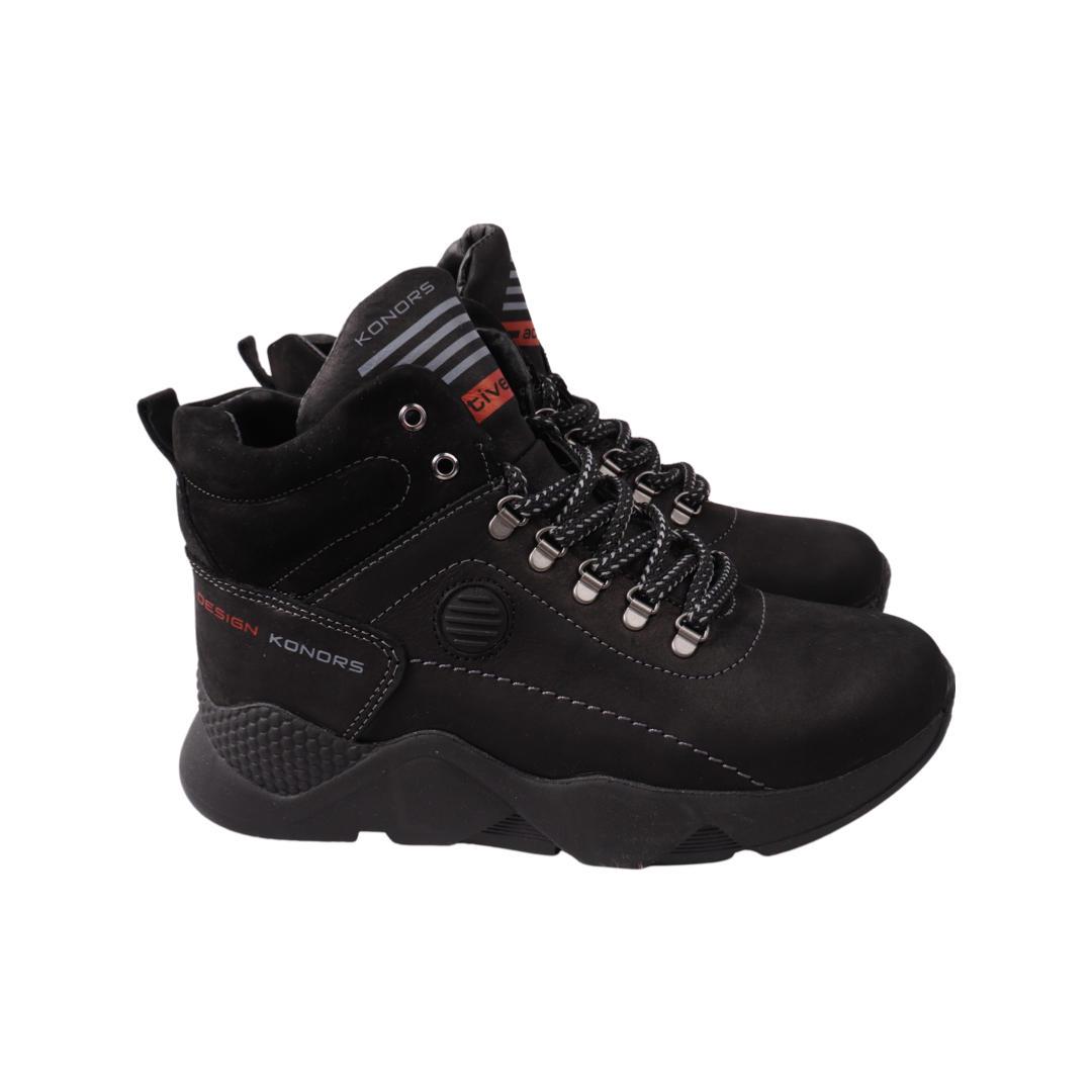 Ботинки мужские Konors из кожи р. 37 Черный (598-22ZHS)