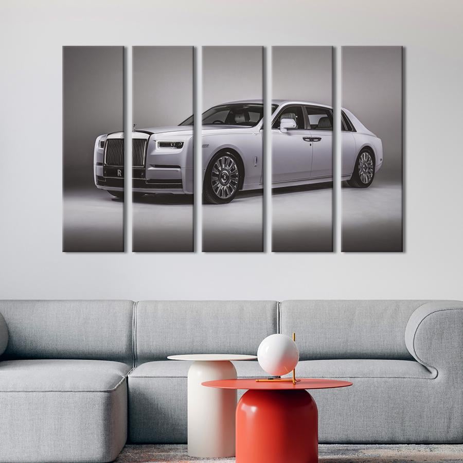Картина на холсте Фантастический белый Rolls-Royce 155x95 см (1394-51)