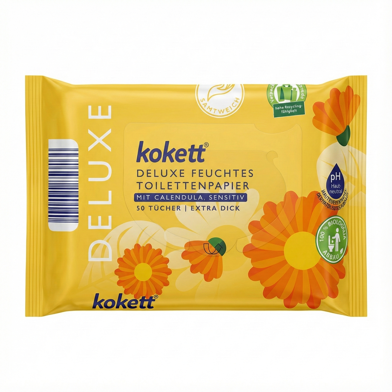 Туалетная бумага влажная Kokett Deluxe с экстрактом календулы 50 шт. (000006751)