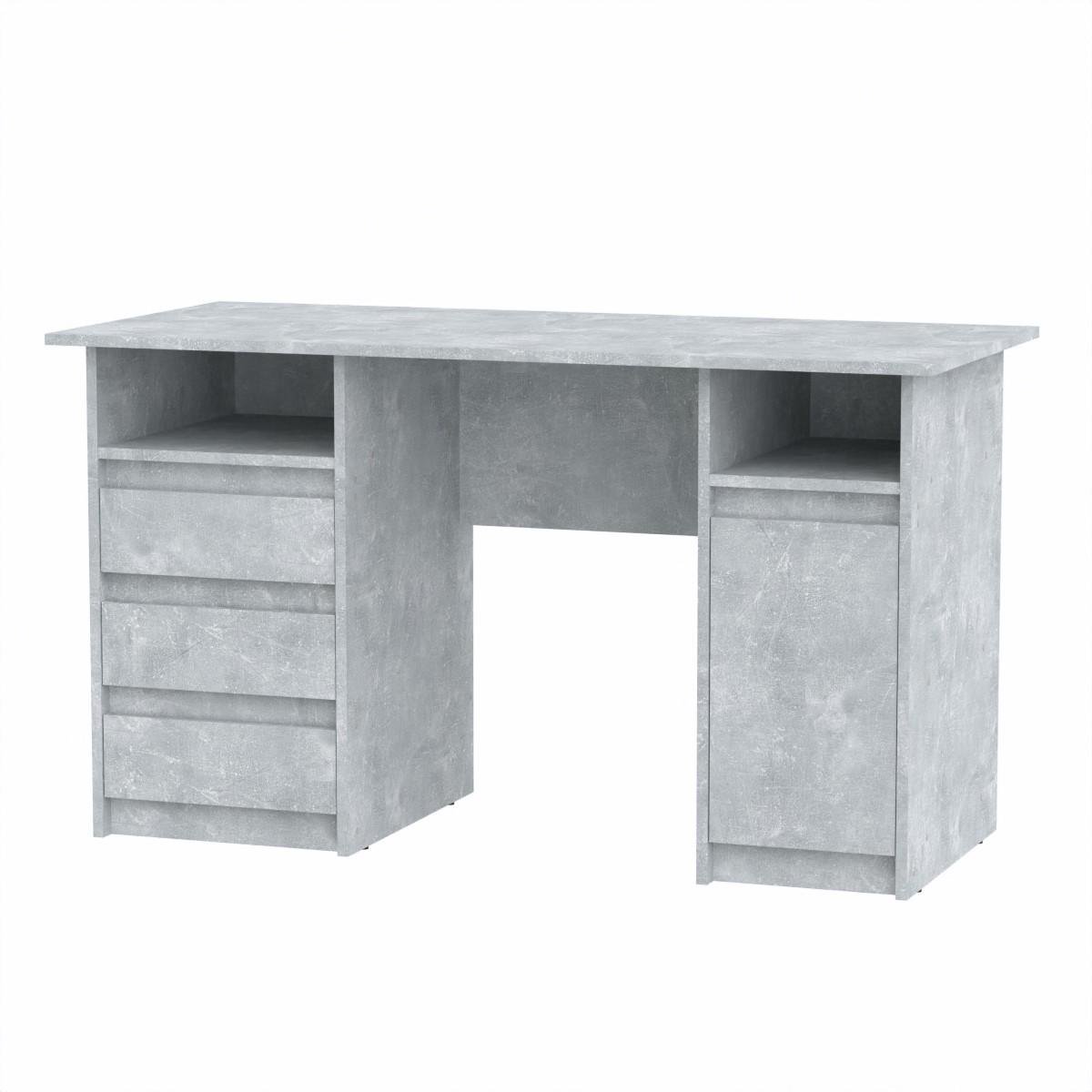 Стіл письмовий Декан 2 Компаніт 130х60х73,6 см Бетон (66f00be1e46f9163b5262a14)