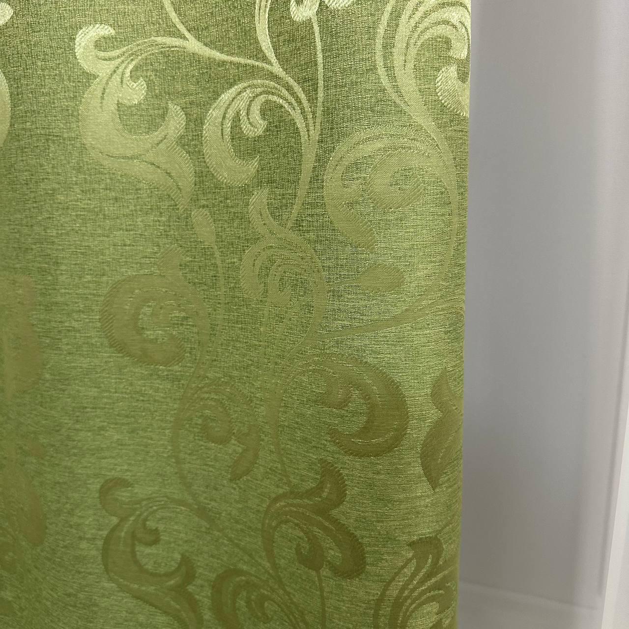 Штори Toscana жаккардові 1,5х2,7 м 2 шт. Салатовий - фото 6 Штори Toscana жаккардові 1,5х2,7 м 2 шт. Салатовий - фото 6