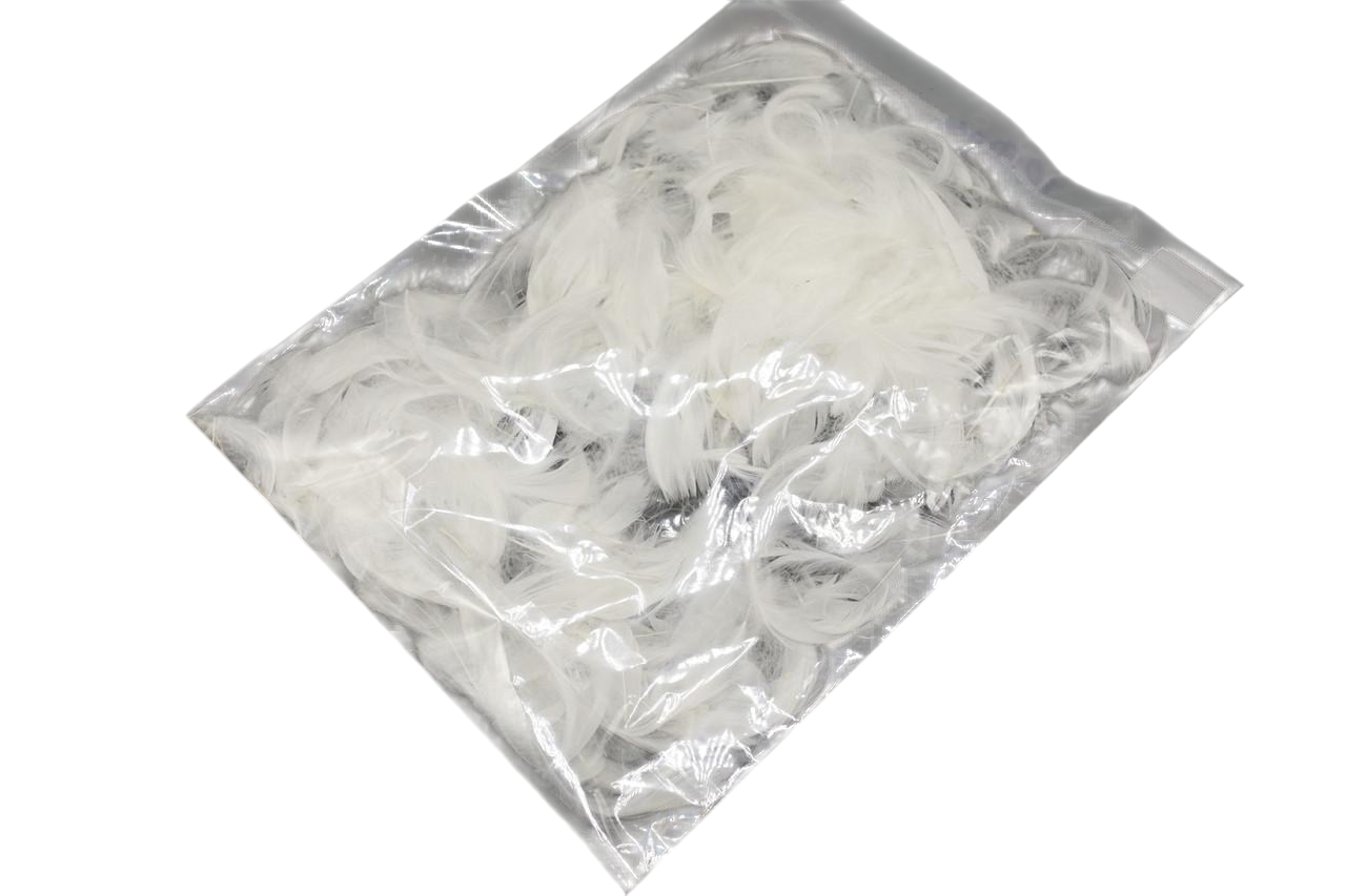 Перья декоративные натуральные 10 г Белый (KR-047-2)