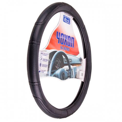 Чехол руля M Черная нить/Черный (UNI BB 0280B M)