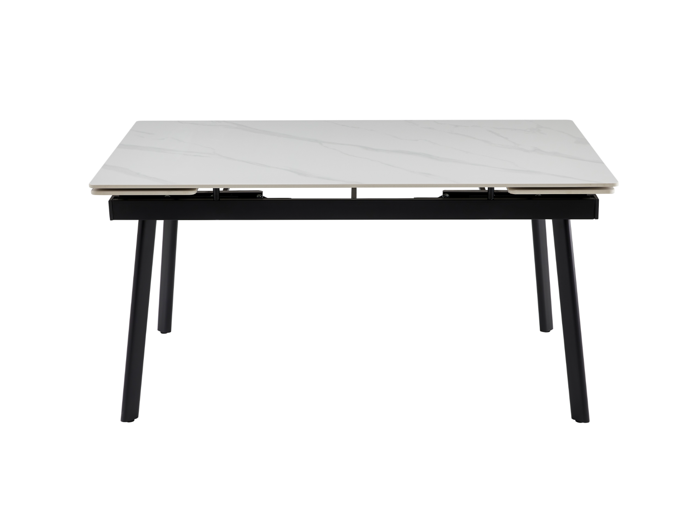 Стіл обідній розсувний Vetro Mebel 1500- 2100x900x760 мм Білий мармур/Чорний (TМ-98) - фото 2 Стіл обідній розсувний Vetro Mebel 1500- 2100x900x760 мм Білий мармур/Чорний (TМ-98) - фото 2