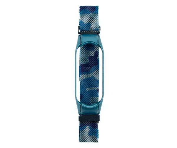 Ремінець Milanese Loop для Xiaomi Mi Band 5/6 Khaki/Blue