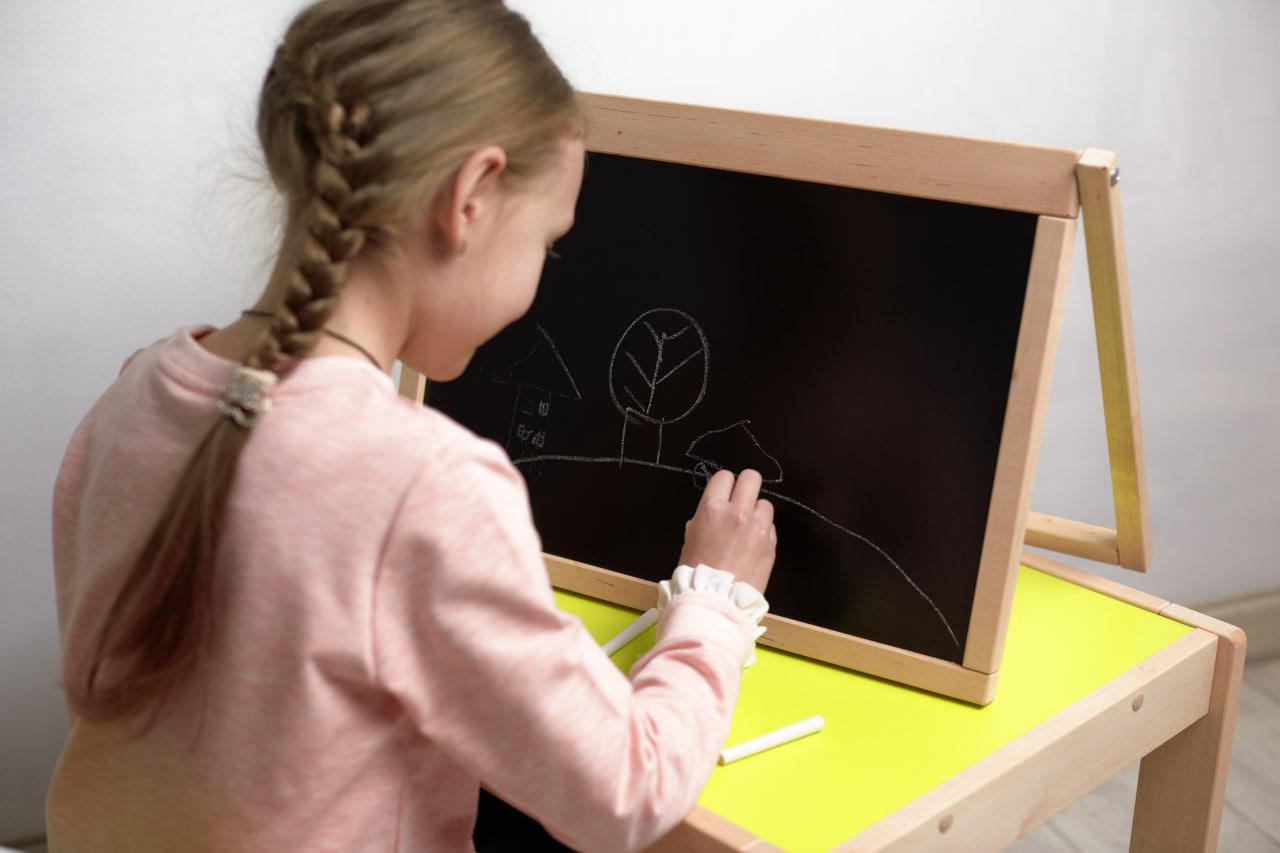 Мольберт настільний двосторонній магнітний дерев'яний 3в1 52x37x2 см (4310) - фото 7