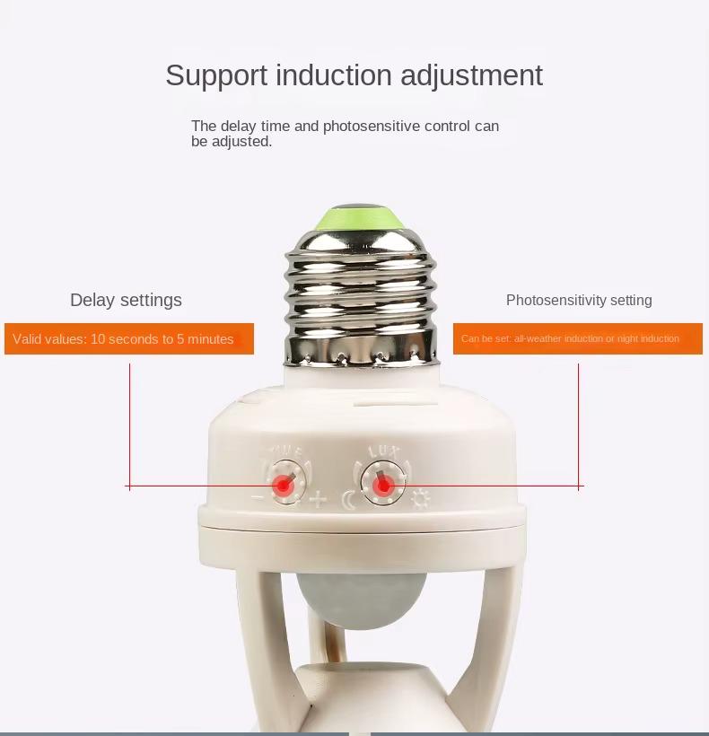 Патрон для ламп SL-6675 с датчиком движения и настройками White (784780676) - фото 3 Патрон для ламп SL-6675 с датчиком движения и настройками White (784780676) - фото 3