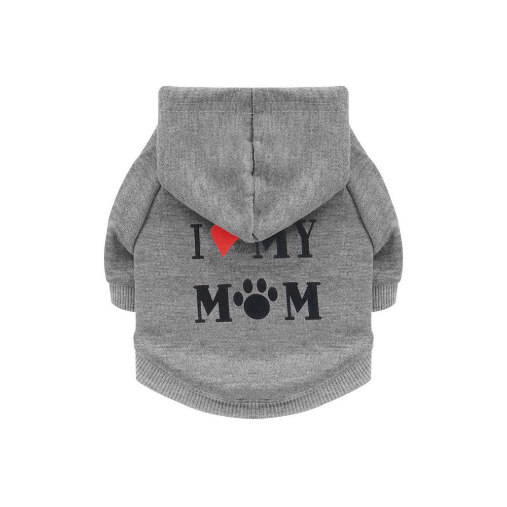 Худи для кошек и небольших собак I love my mom L Серый (TA0139_1)