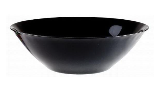 Салатник Luminarc Carine Black круглий скляний 27 см (D2376)