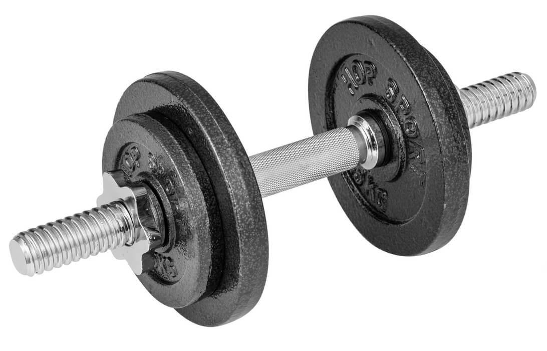 Гантеля Hop-Sport New 10 кг металева із рукавичками - фото 8