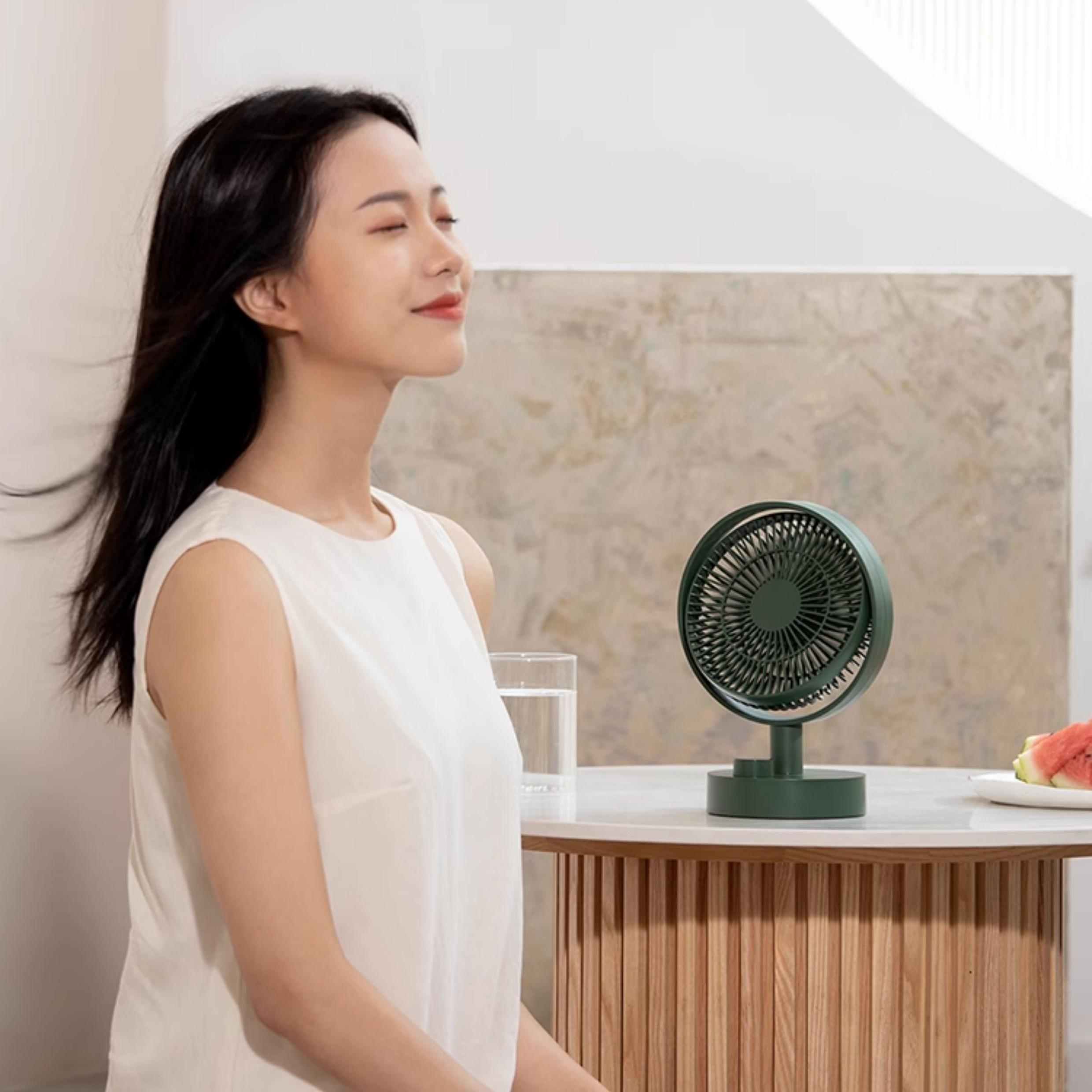 Вентилятор портативный Sothing Plume S1 Desktop Fan настольный на аккумуляторе 2000 мАч Зеленый (DSHJ-S-2102) - фото 7 Вентилятор портативный Sothing Plume S1 Desktop Fan настольный на аккумуляторе 2000 мАч Зеленый (DSHJ-S-2102) - фото 7