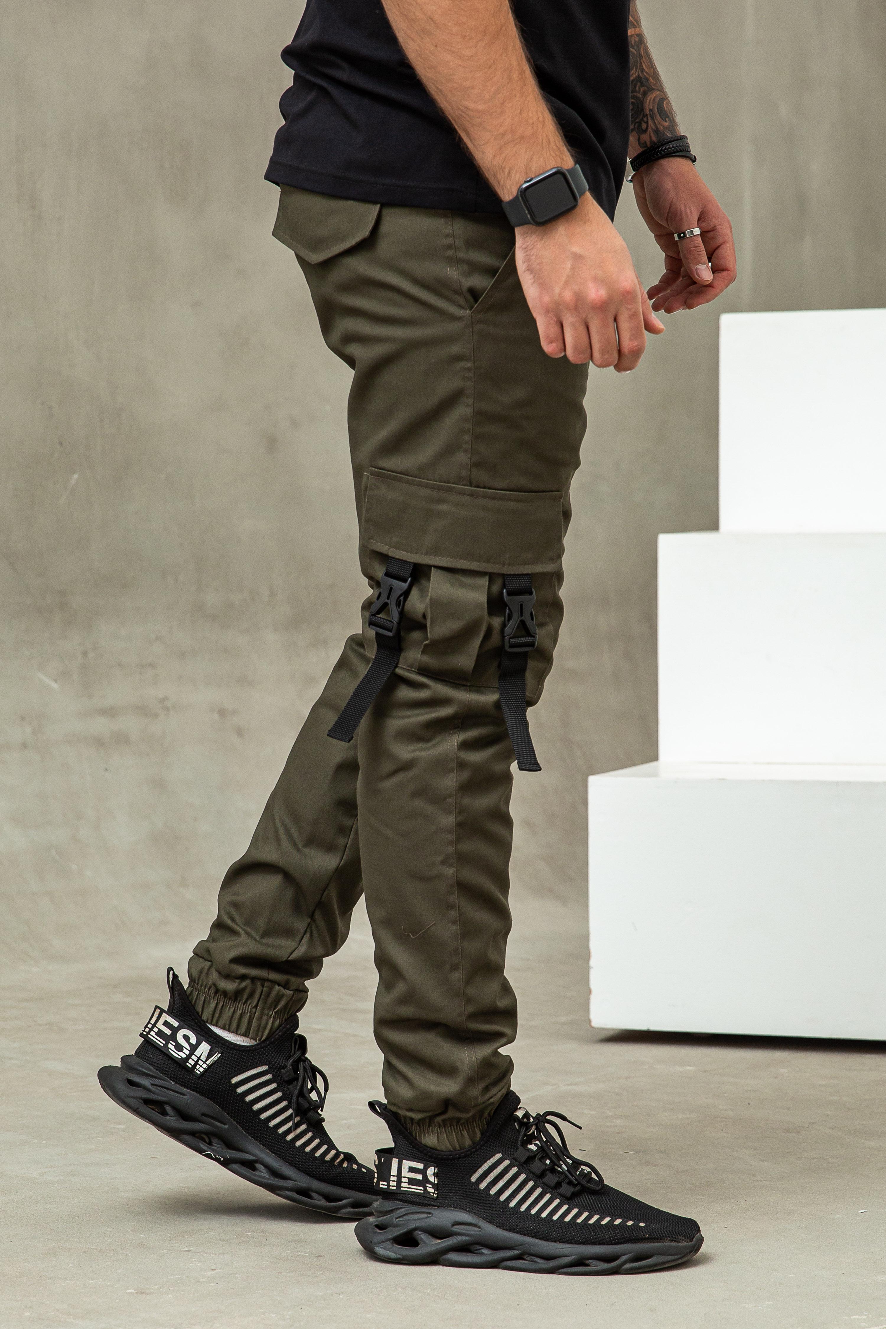 Штаны карго теплые Snap M Khaki (3535) - фото 4 Штаны карго теплые Snap M Khaki (3535) - фото 4