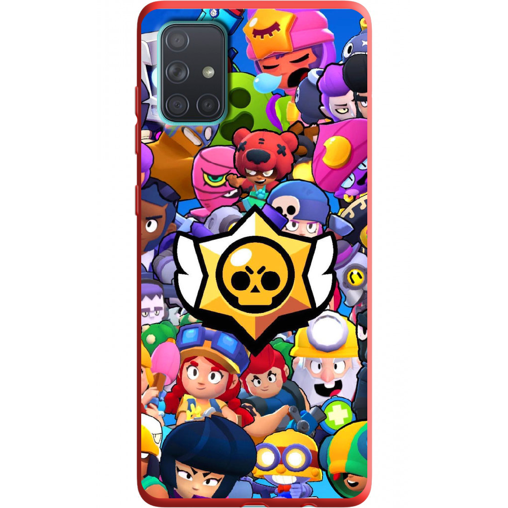 Чохол BoxFace Samsung A715 Galaxy A71 Brawl Stars Червоний силікон  (38850-up2389-38949)