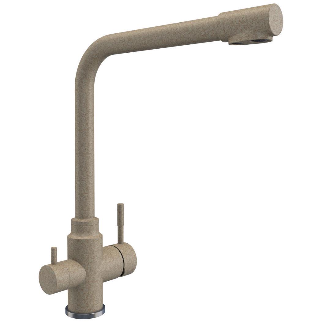 Смеситель для кухни Platinum KT 8201 (8626) PLS-A33368 на две воды Бежевый (151771)