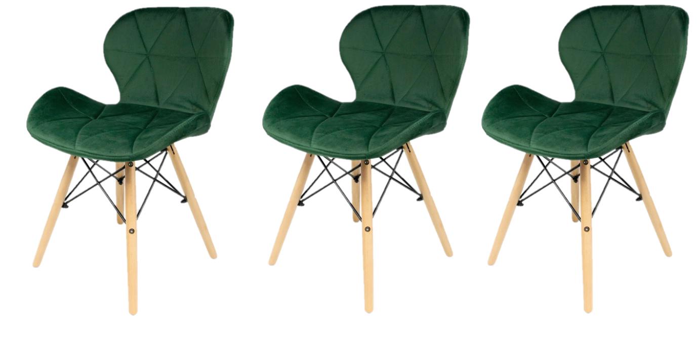 Набор стульев Zano Велюр 3 шт Зеленый