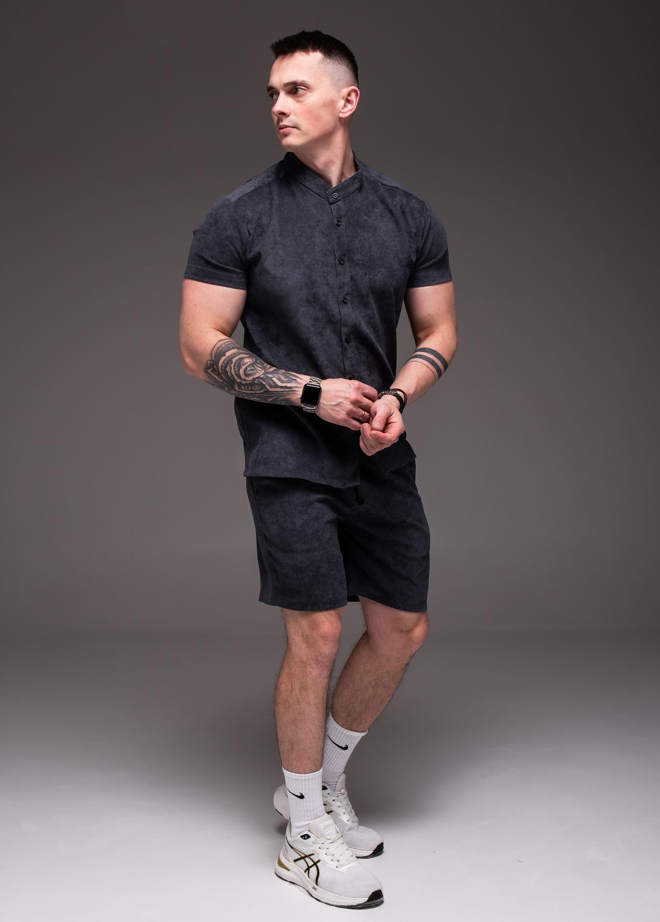 Костюм мужской вельветовый летний S Серый (2377/1/1) - фото 2 Костюм мужской вельветовый летний S Серый (2377/1/1) - фото 2