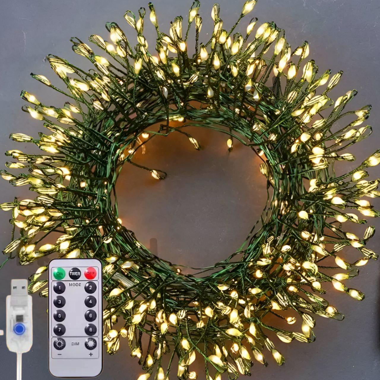 Гірлянда Фейєрверк 0210/МК 20 м 600 LED USB Теплий білий (31116911)