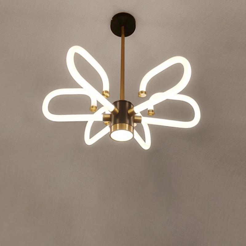 Люстра подвесная LED Light House SRS-16442-6 77W Черный / Бронзовый