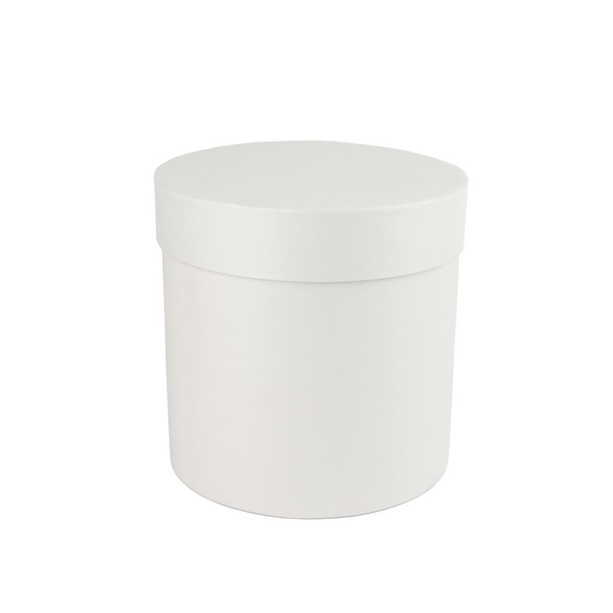 Коробка Perfectbox цилиндрическая перламутровая 16х15х15 см Белый (1516в1) - фото 1