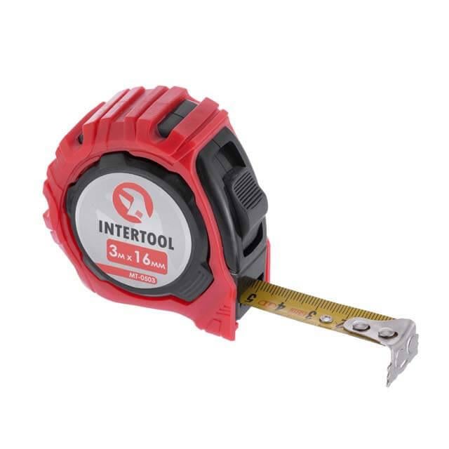 Рулетка с фиксатором Intertool MT-0503 Магнит 3 м х 16 мм - фото 1