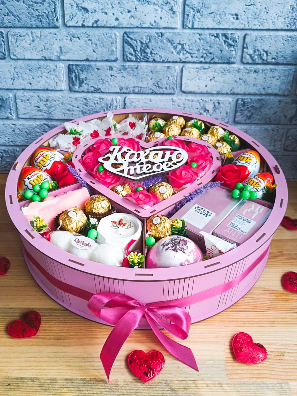 Подарочный бокс для женщины на день влюбленных Люблю тебя Розовый (1494448336) - фото 3 Подарочный бокс для женщины на день влюбленных Люблю тебя Розовый (1494448336) - фото 3