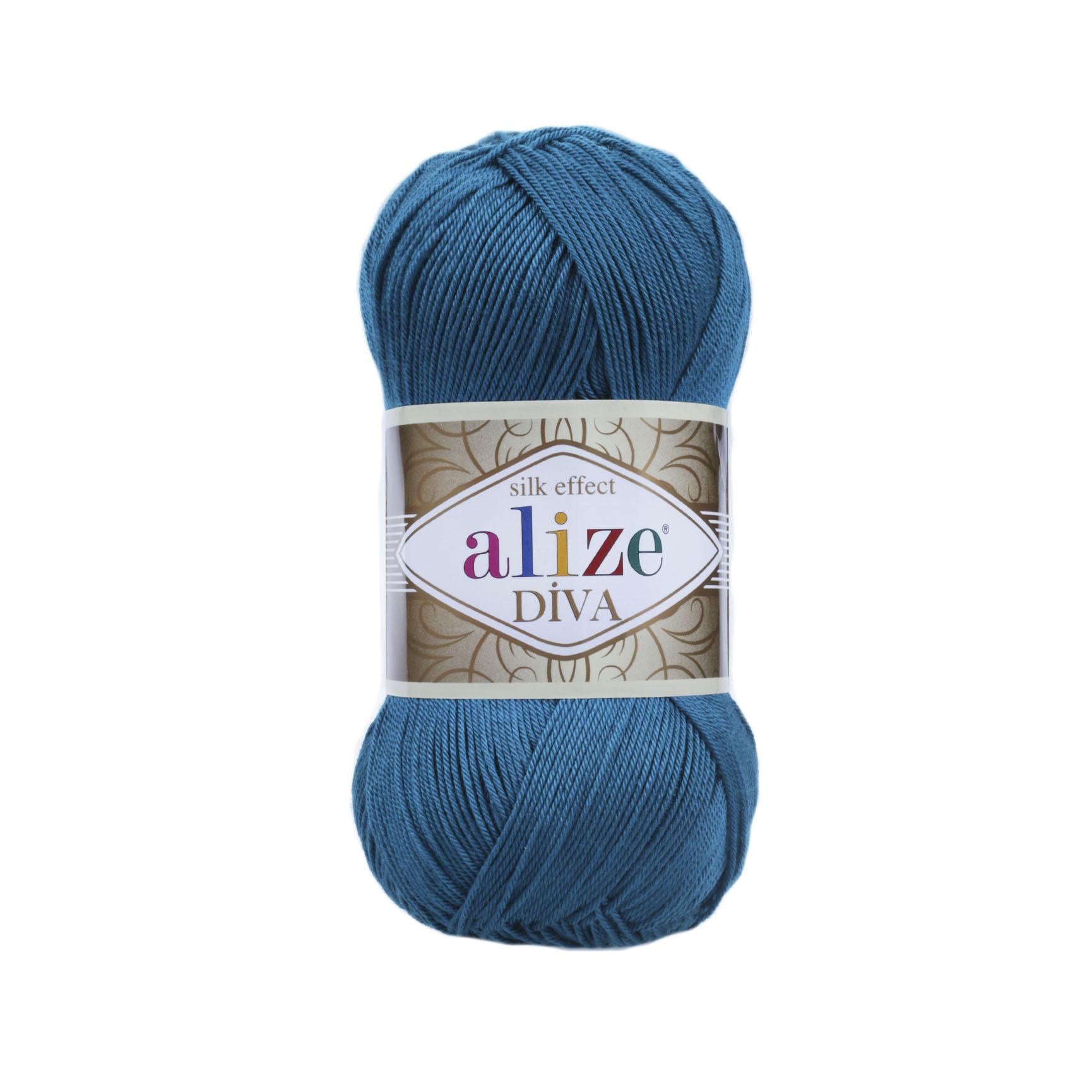Пряжа Alize Diva 646 Mykonos Blue