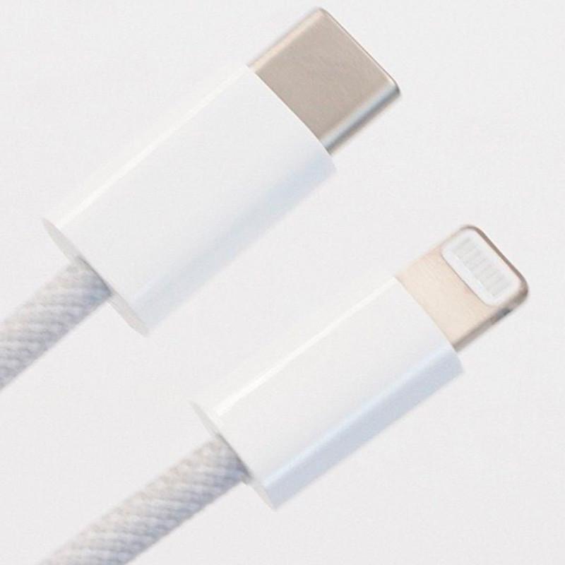 Дата кабель USB-C для Lightning FineWoven Mac PD для Apple AAA 1 м White (00000067848_1) - фото 2 Дата кабель USB-C для Lightning FineWoven Mac PD для Apple AAA 1 м White (00000067848_1) - фото 2